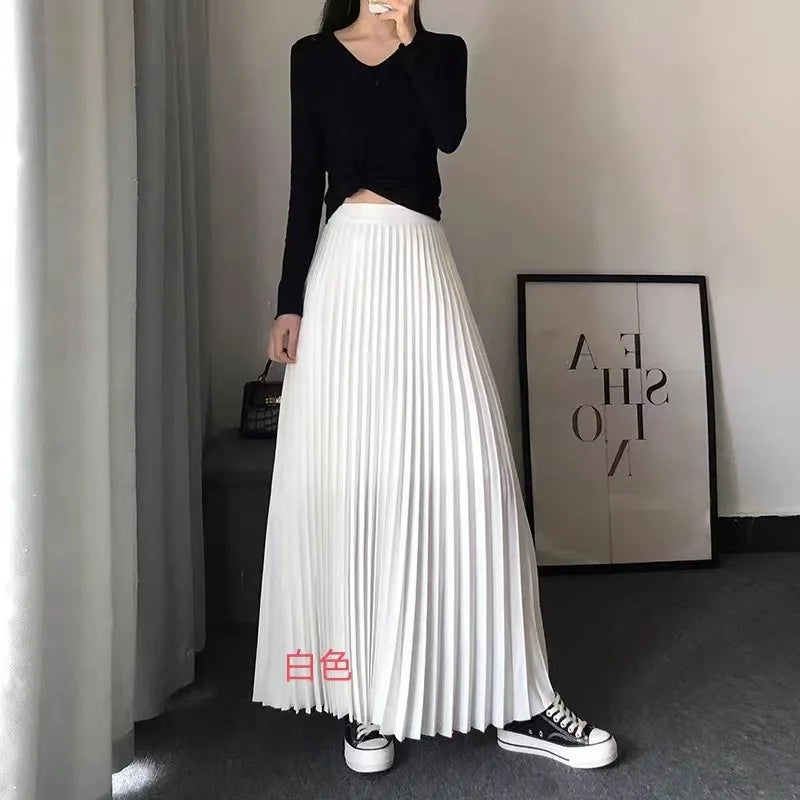 Fashion Elegant Pleated Skirt for Women Faldas Vintage Saias Party Goth Skirts Ropa Mujer Casual Jupe Femme Harajuku Streetwear