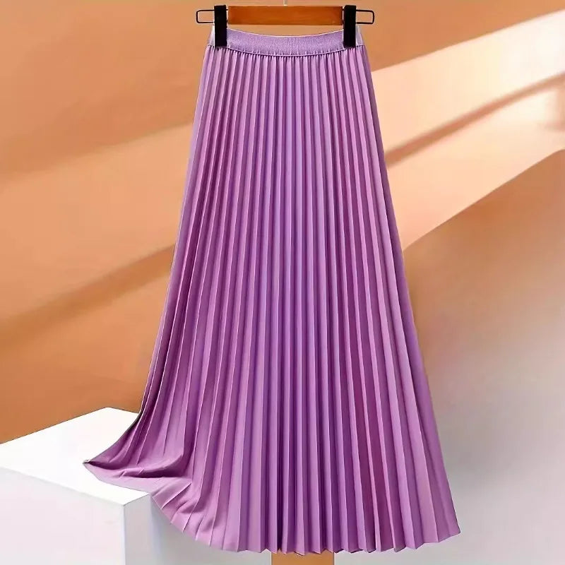 Fashion Elegant Pleated Skirt for Women Faldas Vintage Saias Party Goth Skirts Ropa Mujer Casual Jupe Femme Harajuku Streetwear