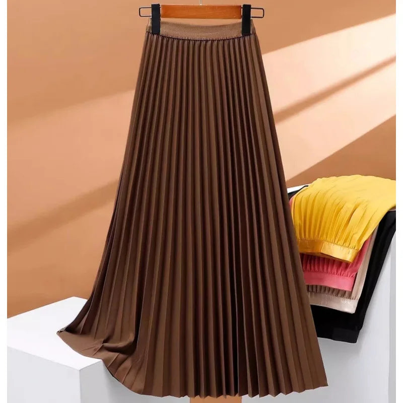 Fashion Elegant Pleated Skirt for Women Faldas Vintage Saias Party Goth Skirts Ropa Mujer Casual Jupe Femme Harajuku Streetwear