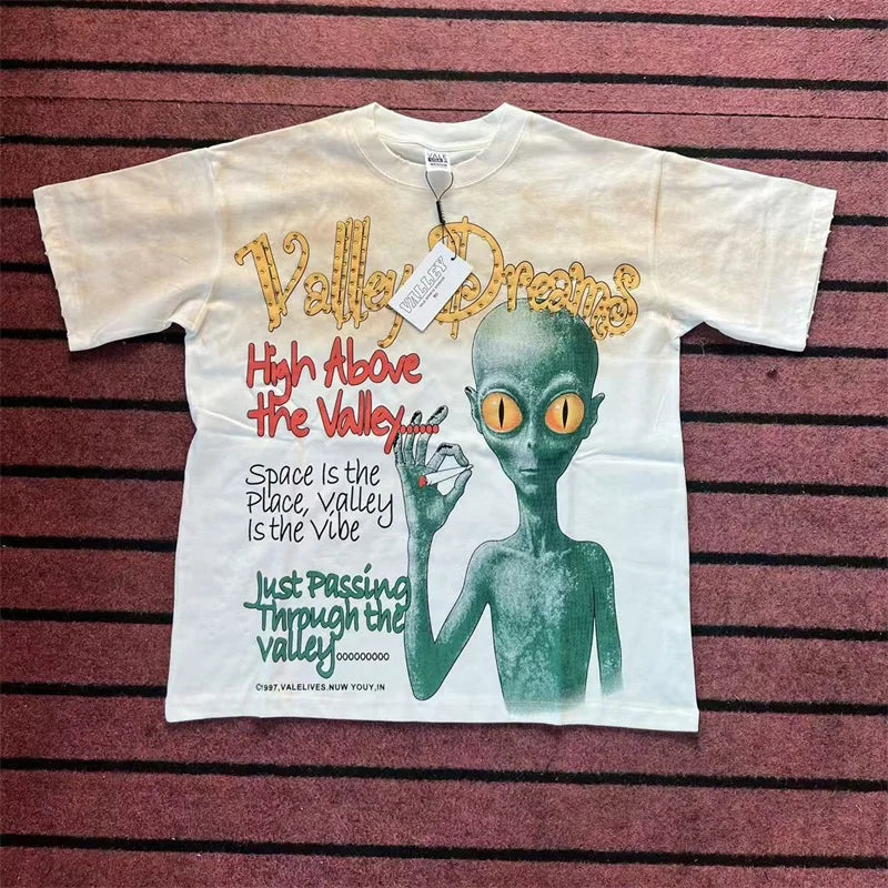 Purple Vintage VALLEY T-Shirts Men Women Vale Ladies Portrait Print Short Sleeves