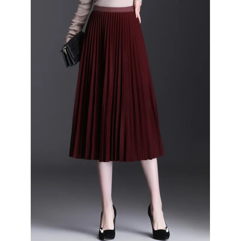 Fashion Elegant Pleated Skirt for Women Faldas Vintage Saias Party Goth Skirts Ropa Mujer Casual Jupe Femme Harajuku Streetwear