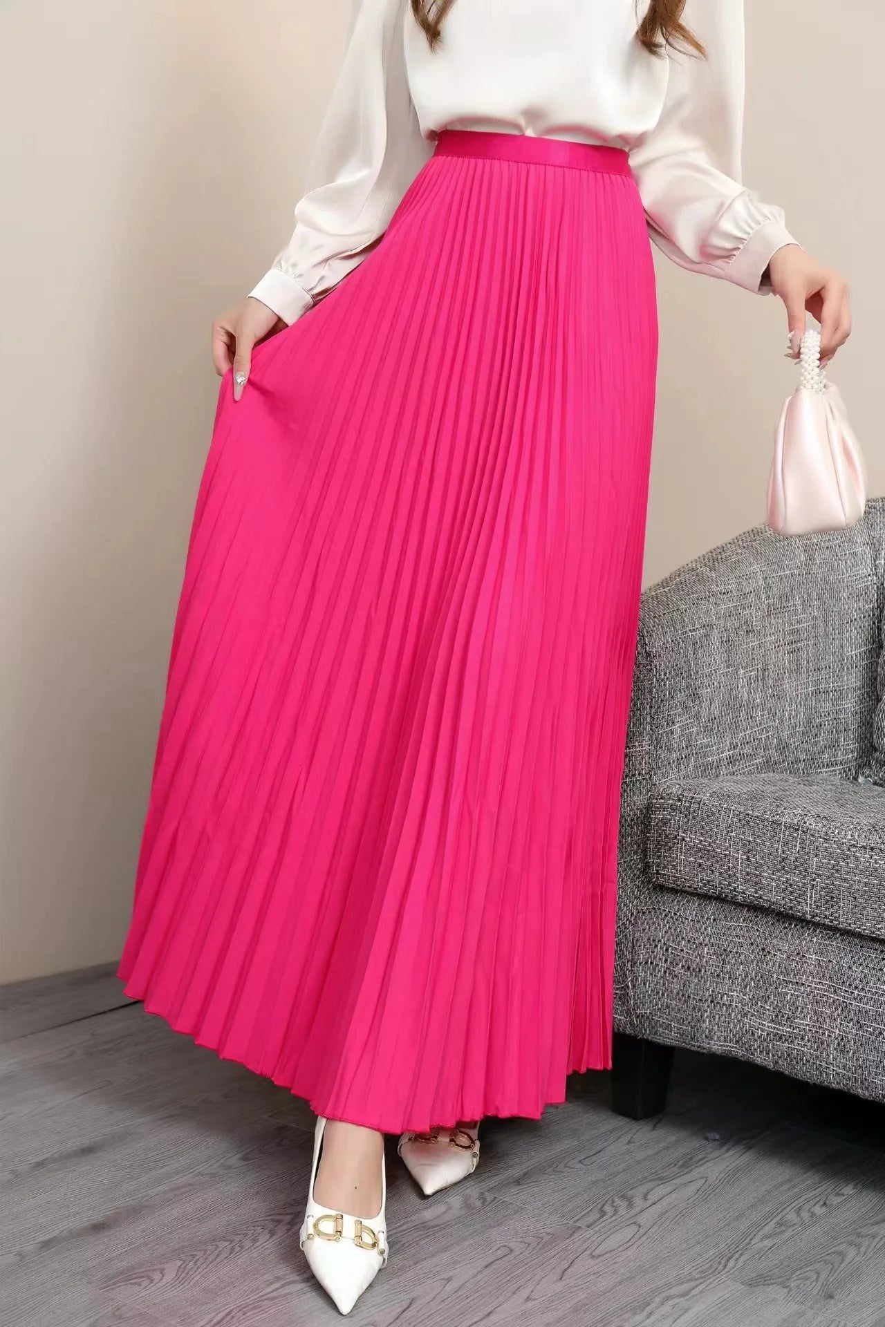 Fashion Elegant Pleated Skirt for Women Faldas Vintage Saias Party Goth Skirts Ropa Mujer Casual Jupe Femme Harajuku Streetwear