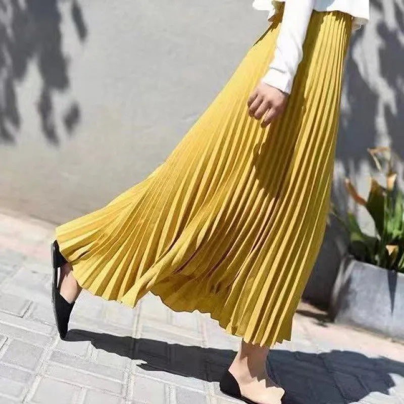 Fashion Elegant Pleated Skirt for Women Faldas Vintage Saias Party Goth Skirts Ropa Mujer Casual Jupe Femme Harajuku Streetwear